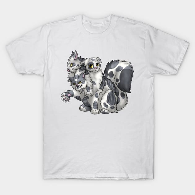 CerPURRus: Grey Bicolor Tabby T-Shirt by spyroid101